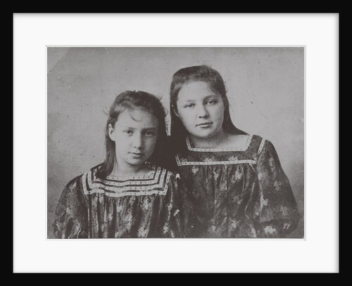 Marina Tsvetaeva with sister Anastasia, 1905 by Anonymous