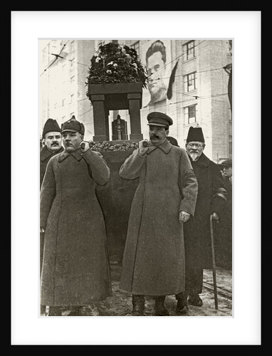 Sergey Kirovs funeral, December 6, 1934. Stalin, Voroshilov, Kalinin and Molotov, 1934 by Anonymous