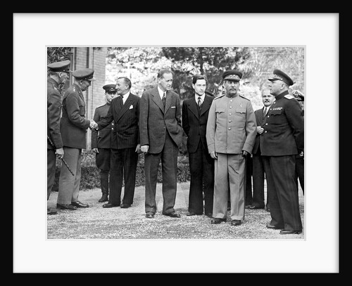 Stalin and Voroshilov at the Tehran Conference 1943 by Anonymous