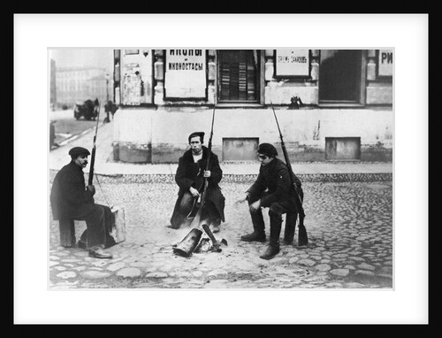 A Group of Red Guard Men. Petrograd, 1917 by Anonymous