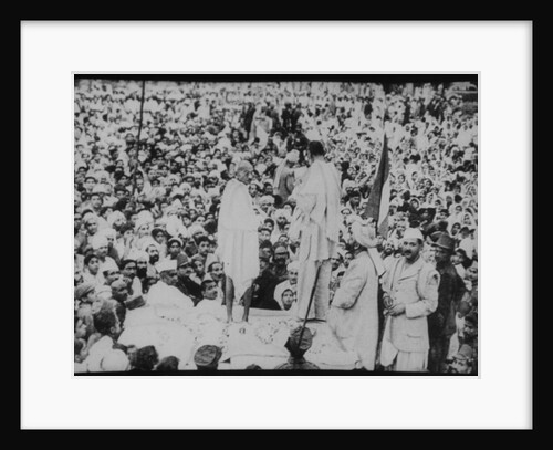 Mohandas Gandhi with Abdul Ghaffar Khan at Peshawar, 1938 by Anonymous