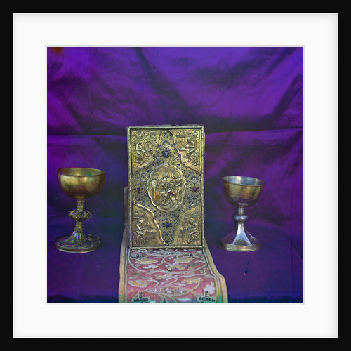 Gospel of Tsar Alexei Mikhailovich and the sacramental vessels of of Tsar Mikhail Feodorovich, 1911 by Anonymous