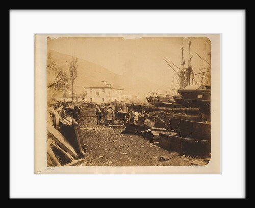 The Ordnance Wharf, Balaklava, 1855 by Anonymous