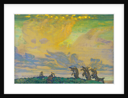 The Great Sacrifice. Stage design for the ballet The Rite of Spring (Le Sacre du Printemps) by I. Stravinsky, 1910 by Nicholas Roerich