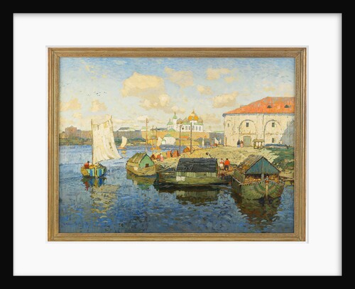 Town on the Volga River, 1913 by Konstantin Ivanovich Gorbatov