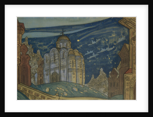 Putivl. Stage design for the opera Prince Igor by A. Borodin, 1914 by Nicholas Roerich