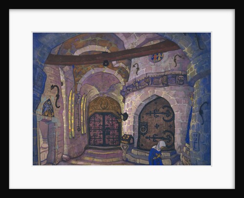 In the Monastery. Stage design for the opera Sister Beatrice by A. Davydov, 1914 by Nicholas Roerich