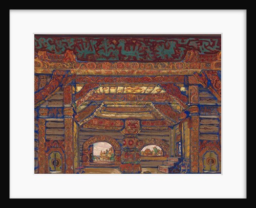 The Palace of Tsar Berendey. Stage design for the theatre play Snow Maiden by A. Ostrovsky, 1912 by Nicholas Roerich