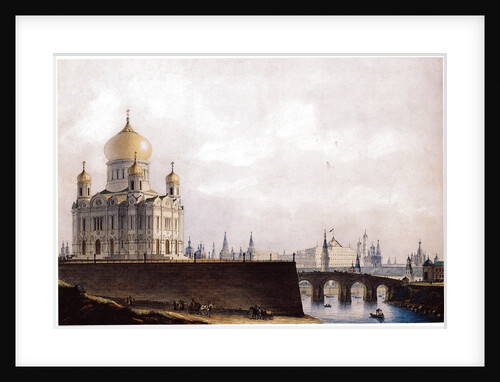 The Cathedral of Christ the Saviour with View of the Moscow Kremlin, 1836-1837 by Alexander Andreyevich Thon