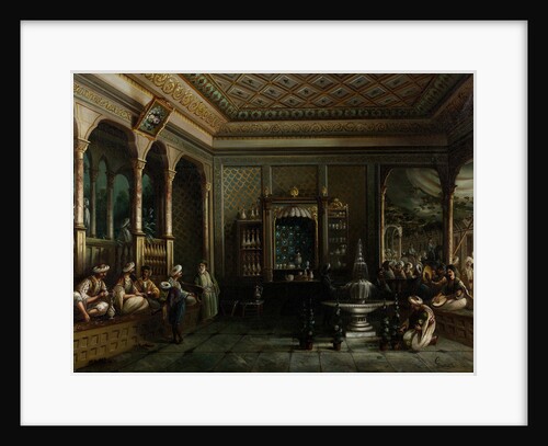 Coffee House in Tophane, Second Half of the 19th cen by Megerdich Jivanian