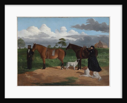 Mrs Adolphus Sceales with Black Jimmie on Merrang Station, 1856 by Robert Hawker Dowling