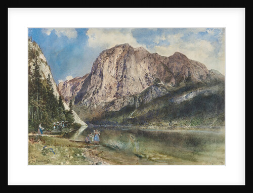Altaussee Lake and Face of Mount Trissel, 1859 by Rudolf von Alt