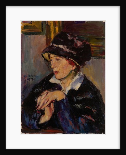 Woman with a Dark Hat, 1917 by Anton Faistauer