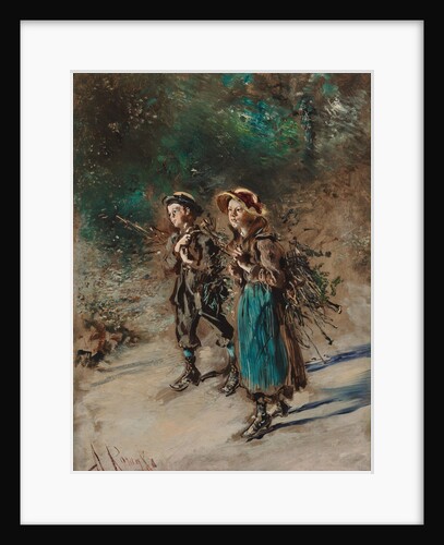 Children with Brushwood by Anton Romako
