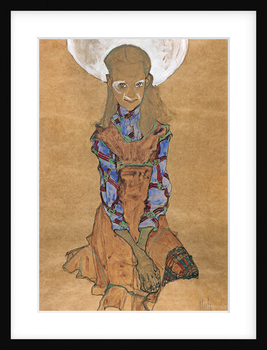 Seated Girl (Poldi Lodzinsky), c. 1910 by Egon Schiele