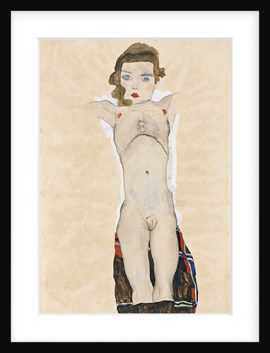 Nude Girl with Arms Outstretched, 1911 by Egon Schiele