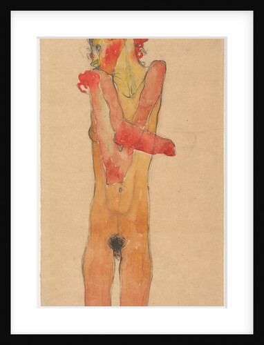 Nude Girl with Folded Arms, 1910 by Egon Schiele
