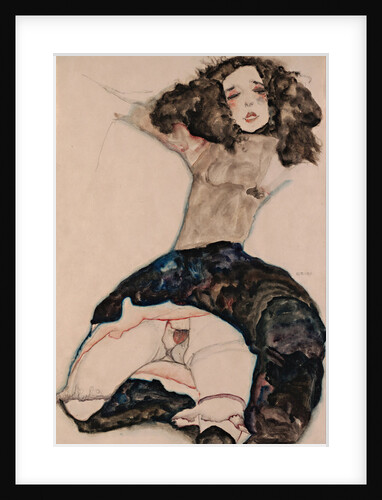 Black-Haired Girl with Lifted Skirt, 1911 by Egon Schiele