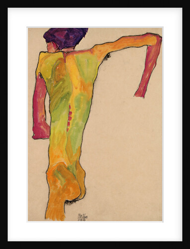 Male Nude, Propping Himself Up, 1910 by Egon Schiele
