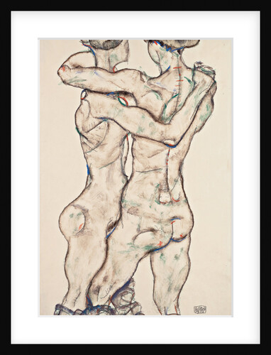 Naked Girls Embracing, 1914 by Egon Schiele