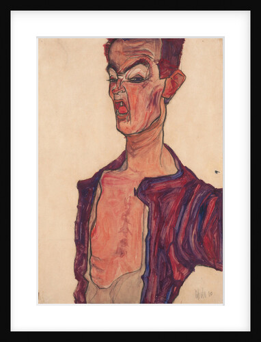 Self-Portrait, Grimacing, 1910 by Egon Schiele
