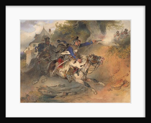 The Foraging Hussar, 1840 by Carl Schindler