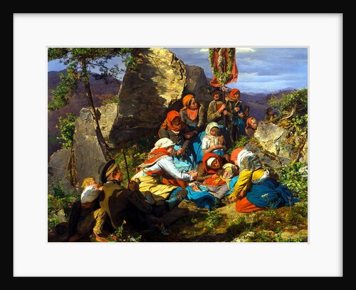 The Interrupted Pilgrimage (The Sick Pilgrim), 1858 by Ferdinand Georg Waldmüller