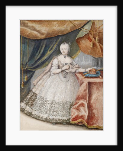 Portrait of Empress Maria Theresia of Austria in Lace Long Gown, c. 1740 by Anonymous
