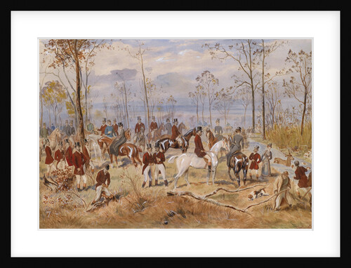 Fox hunting, c. 1890 by Julius von Blaas