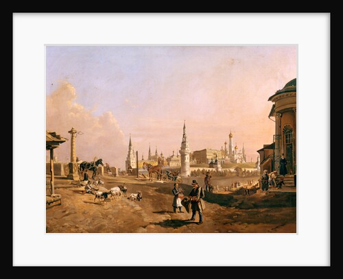 View of the Bolshoy Kamenny Bridge and the Kremlin from Zamoskvorechye, 1837 by Johann Nepomuk Rauch