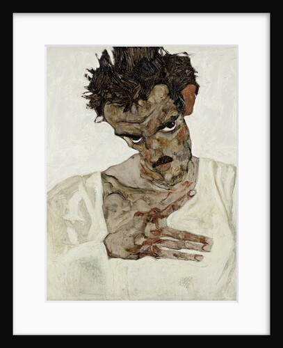 Self-Portrait with Lowered Head, 1912 by Egon Schiele