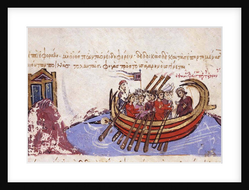 Thomas the Slav flees to the Arabs (Miniature from the Madrid Skylitzes), 11th-12th century by Anonymous