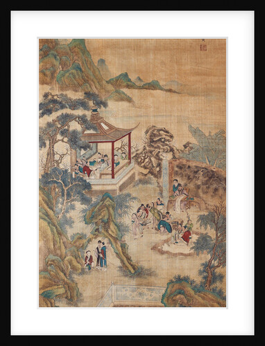 Studying scholars in a garden (Hanging scroll) by Chinese Master