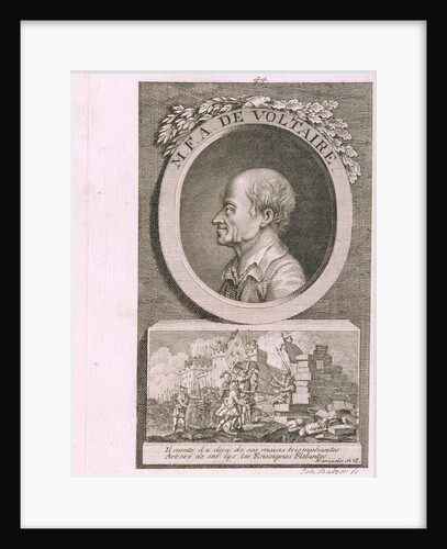 Portrait of the writer, essayist and philosopher Francois Marie Arouet de Voltaire by Johann Balzer