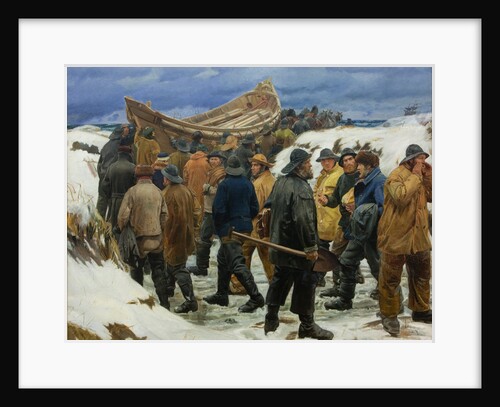 The Lifeboat is Taken through the Dunes, 1883 by Michael Ancher