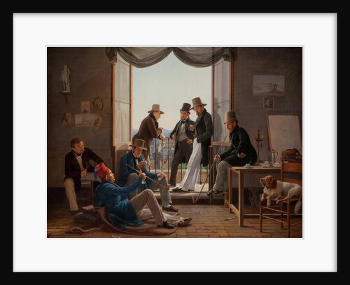 A Group of Danish Artists in Rome, 1837 by Constantin Hansen