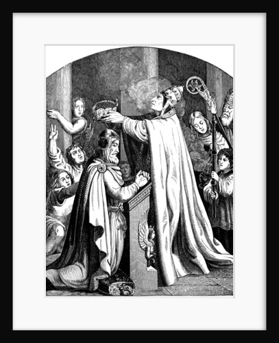 The Coronation of Emperor Charlemagne by Pope Leo III by Johann Jakob Kirchhoff