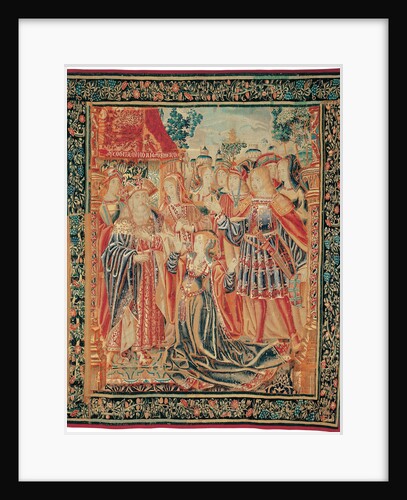 The Story of Troy. Cassandra intercedes before Priam to obtain a Pardon for Paris, c. 1520 by Brussels Manufactory