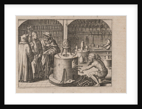 Illustration for Tripvs avrevs, hoc est, Tres tractatvs chymici selectissimi.., 1618 by Theodor de Bry