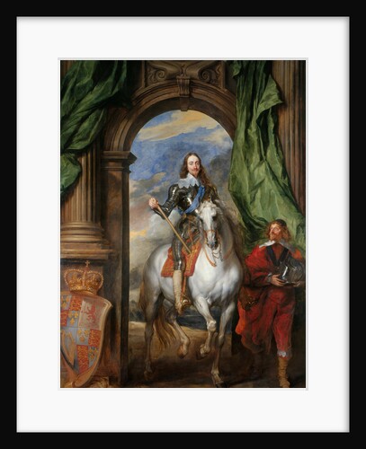 Equestrian portrait of Charles I, King of England  (1600-1649) with M. de St Antoine by Sir Anthonis van Dyck