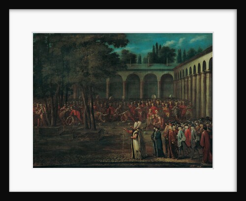 The Ambassadorial Delegation Passing through the Second Courtyard of the Topkapı Palace, 1720s by Jean-Baptiste Vanmour