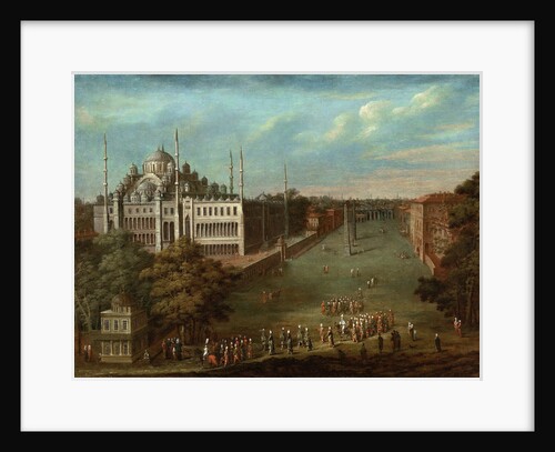 Procession of the Grand Vizier on the Hippodrome Square with the Sultan Ahmed Mosque, 1737 by Jean-Baptiste Vanmour