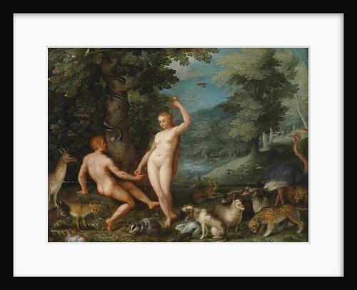 Paradise Landscape with Eve Tempting Adam by Jan Brueghel the Younger