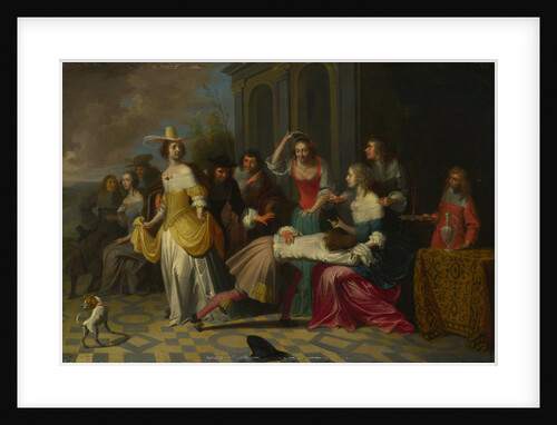 Ladies and Gentlemen playing La Main Chaude, c. 1655-1665 by Hieronymus Janssens