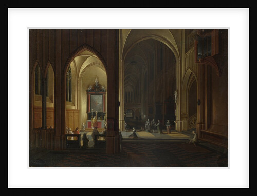 An Evening Service in a Church, 1649 by Pieter Neeffs the Elder