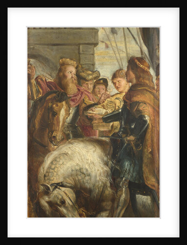 Kings Clothar and Dagobert dispute with a Herald from the Emperor Mauritius. Sketch for High Altarpiece, St Bavo, Ghent, 1611 by Pieter Paul Rubens