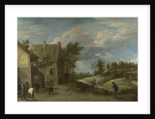 Peasants playing Bowls outside a Village Inn, c. 1660 by David Teniers the Younger