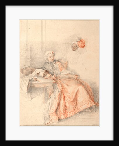 Young Lady Reading and a Page by Jacques-André Portail