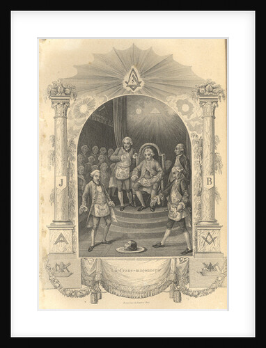 The French Freemasons ceremony, 1844 by Anonymous