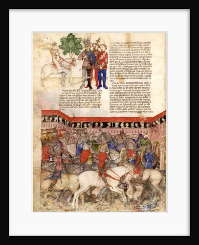 The Knights of the Round (Miniature from La Quête du Saint Graal et la Mort dArthus), ca 1220 by Anonymous master